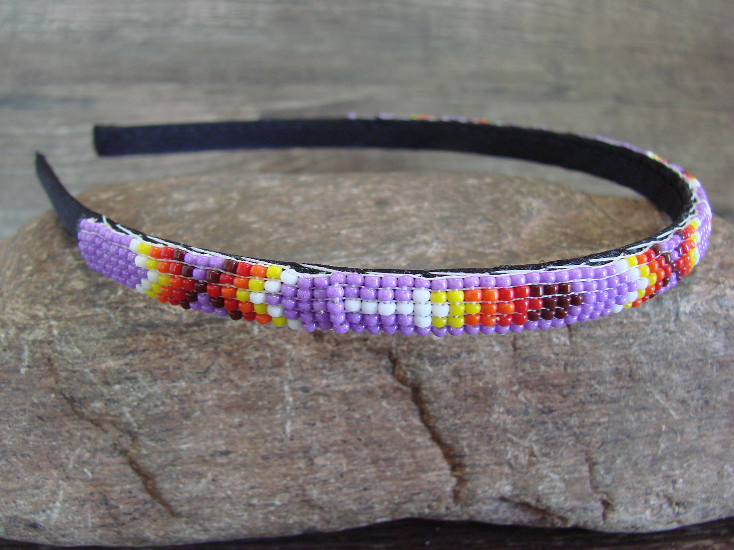 Navajo Indian Hand Beaded 3/8" Head Band by Cleveland