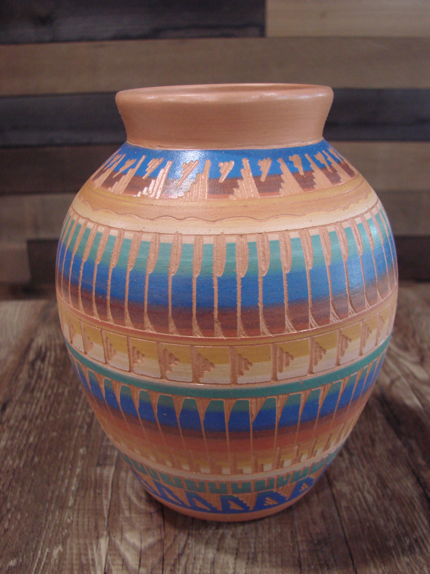 Native American Hand Etched & Hand Painted Pottery - Gilmore