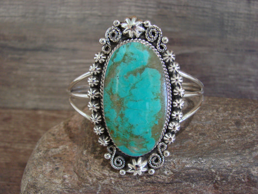 Native American Sterling Silver & Turquoise Bracelet - Cayaditto