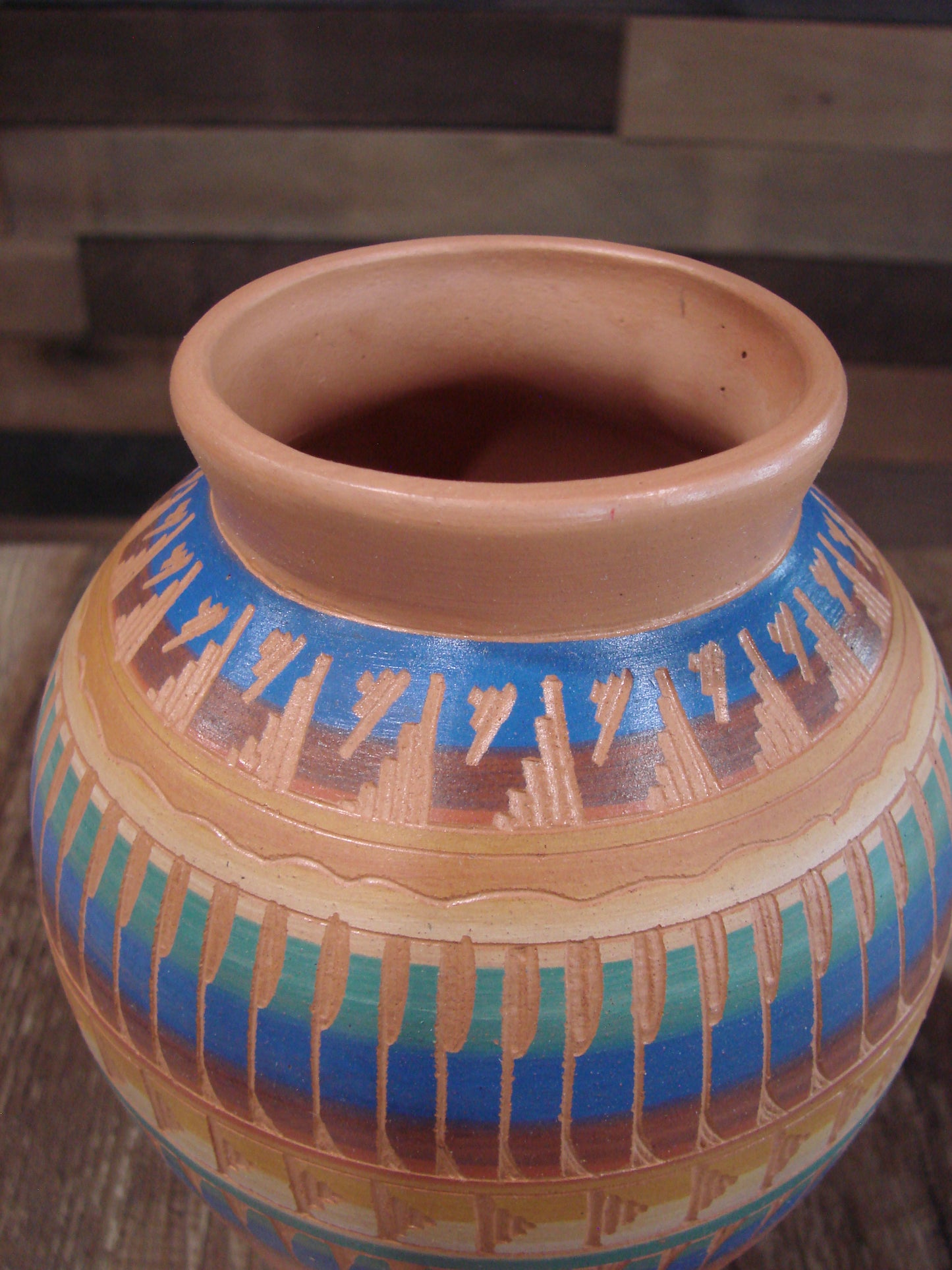 Native American Hand Etched & Hand Painted Pottery - Gilmore