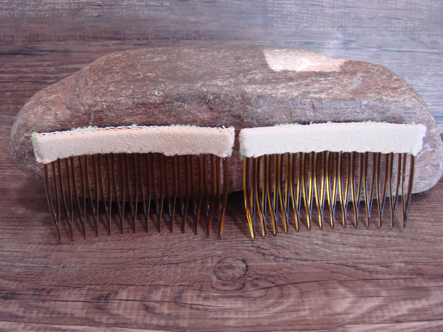 Native American Hand Beaded Hair Comb Set by Cleveland