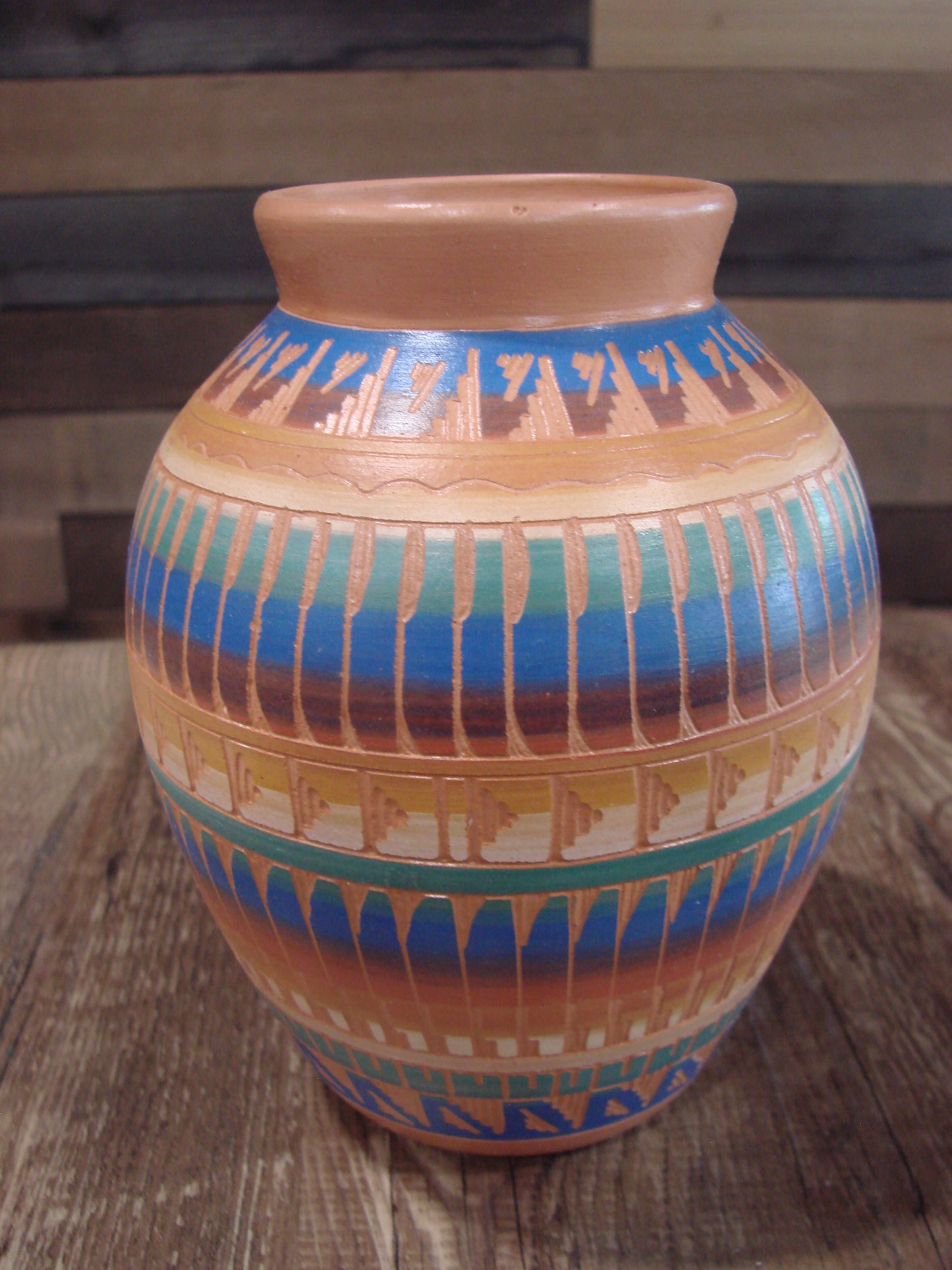 Native American Hand Etched & Hand Painted Pottery - Gilmore