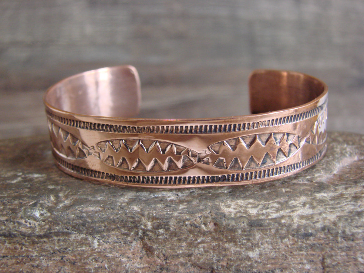 Native American Navajo Copper Bracelet by Elaine Tahe