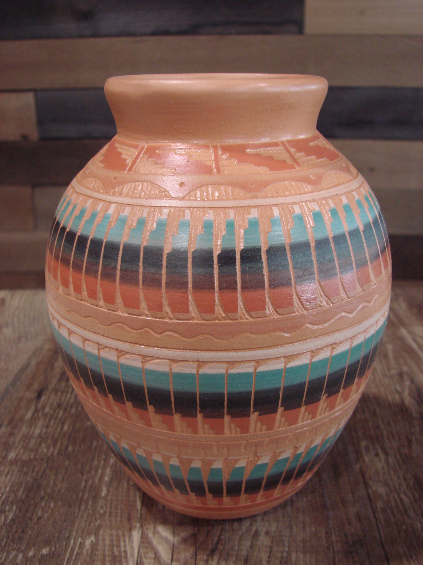 Native American Hand Etched & Hand Painted Pottery - Gilmore