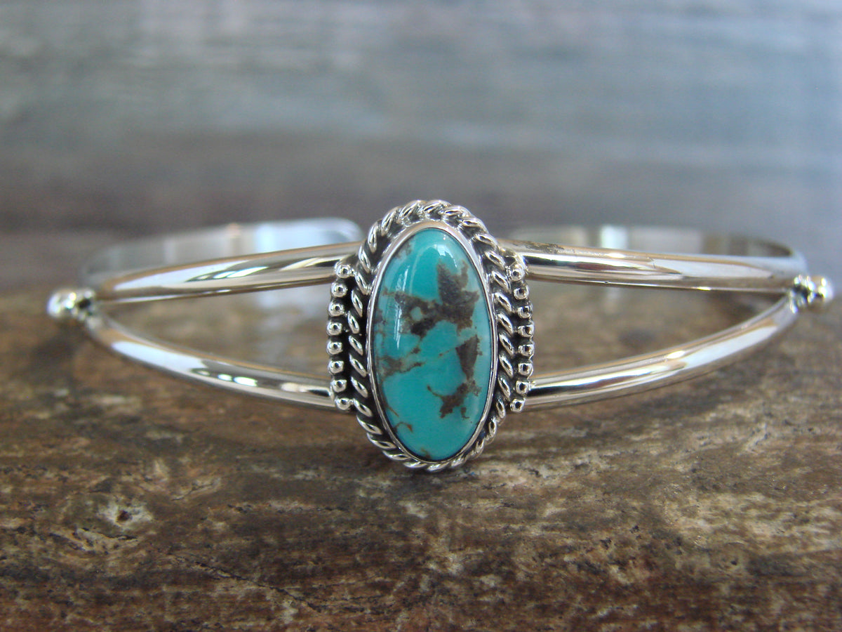 Native American Sterling Silver Turquoise Bracelet by Begay
