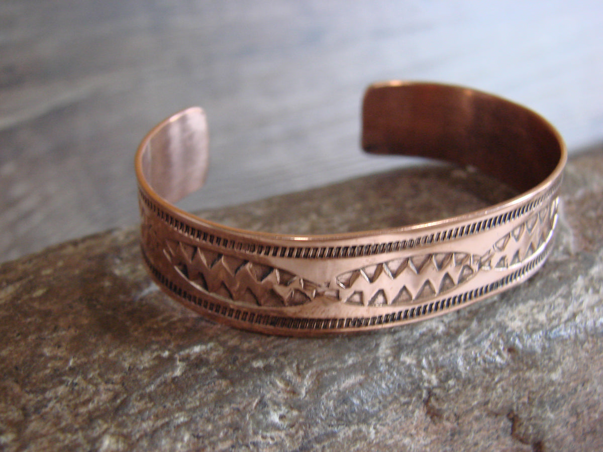 Native American Navajo Copper Bracelet by Elaine Tahe