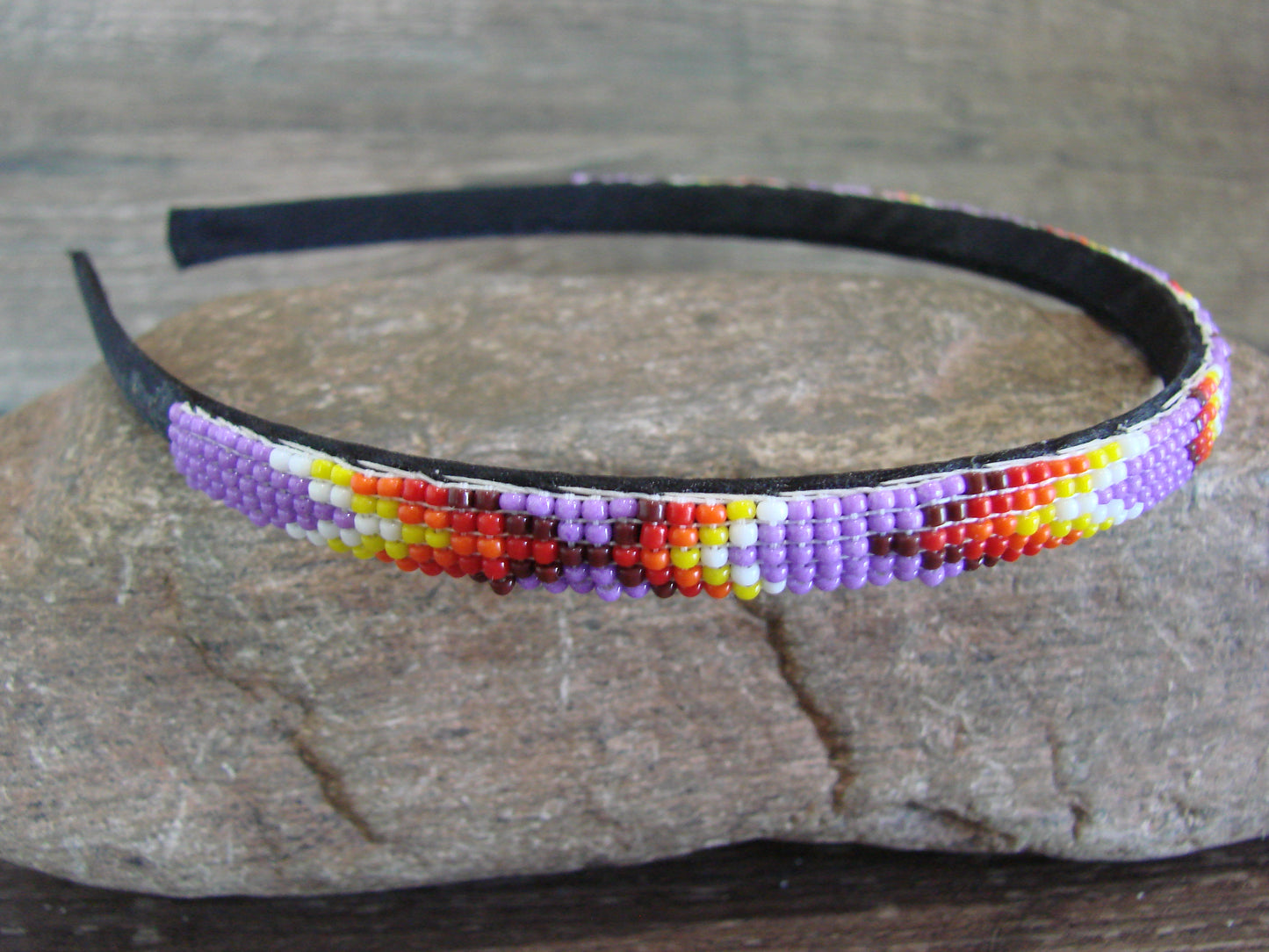 Navajo Indian Hand Beaded 3/8" Head Band by Cleveland