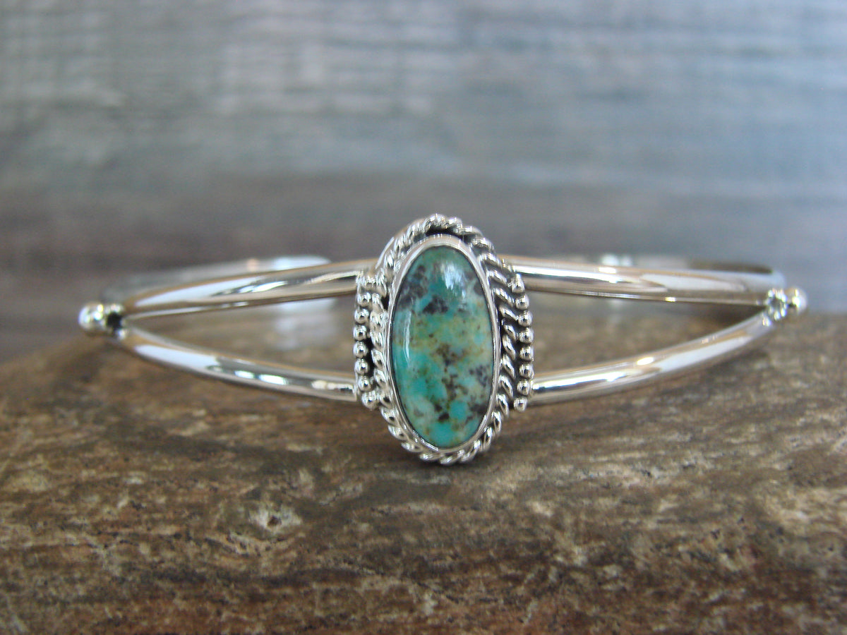 Native American Sterling Silver Turquoise Bracelet by Begay