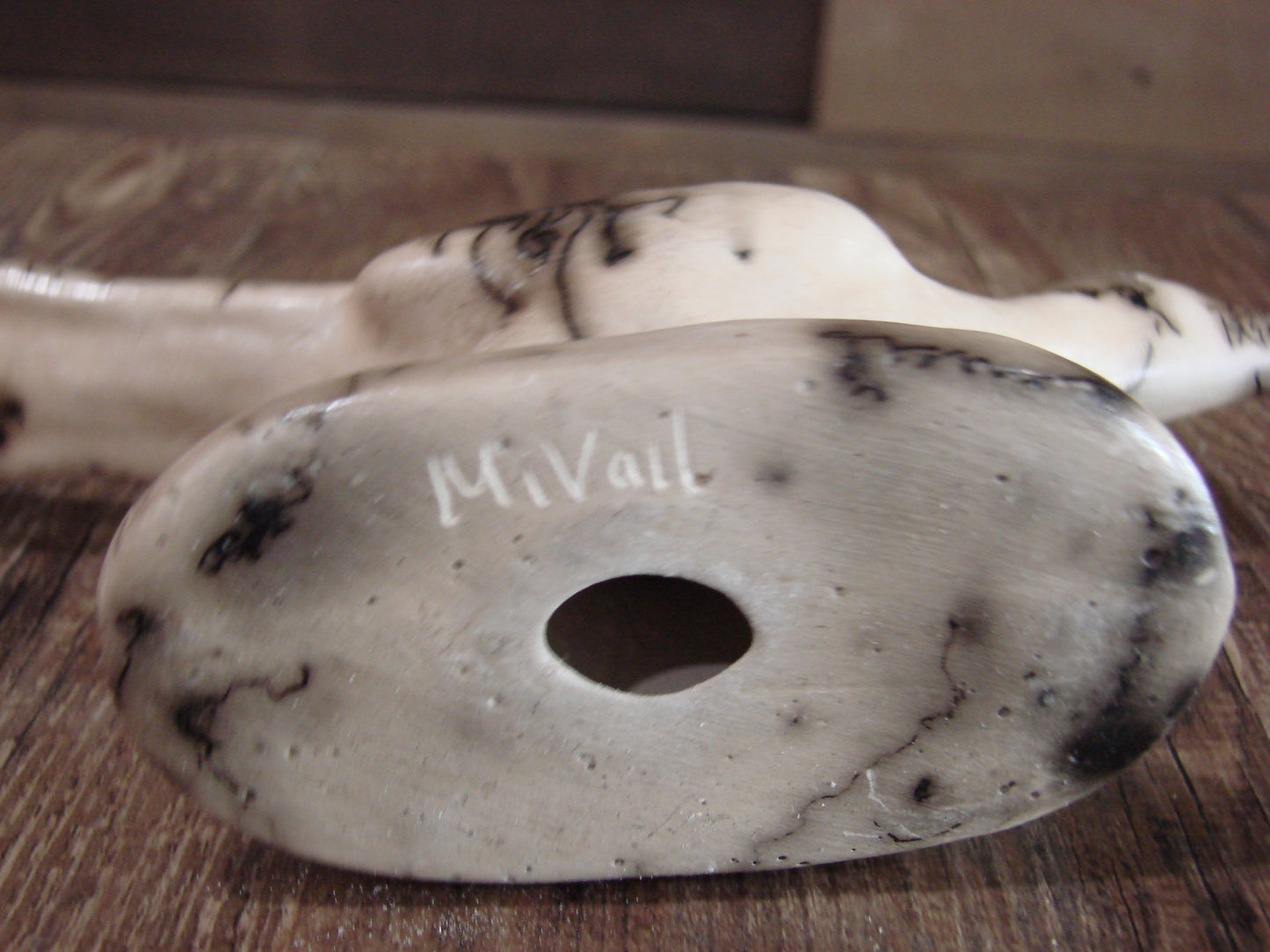 Native American Pottery Horse Hair Road Runner Sculpture by Vail