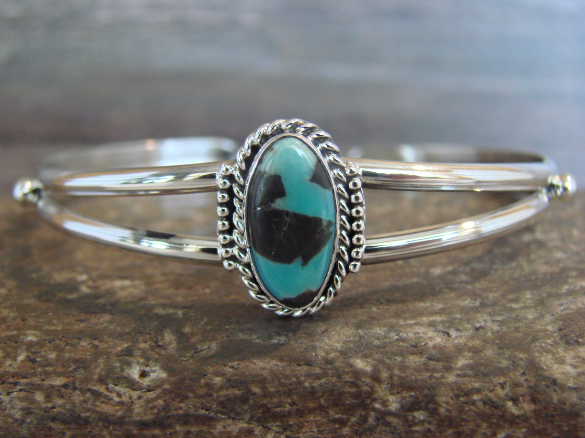 Native American Sterling Silver Turquoise Bracelet by Begay