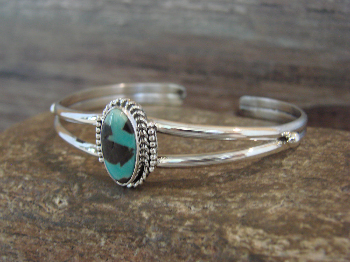 Native American Sterling Silver Turquoise Bracelet by Begay