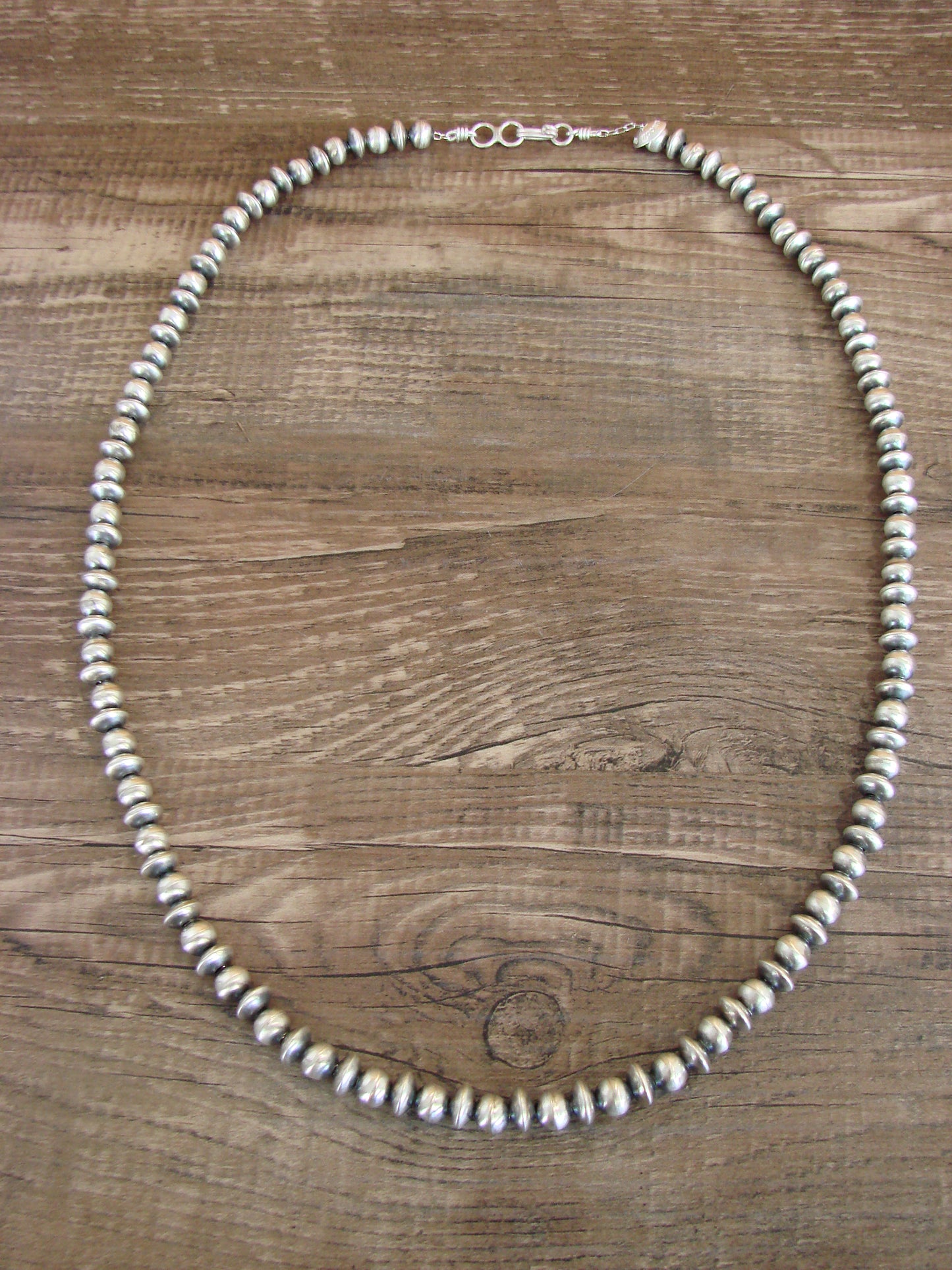 Native American Sterling Silver Navajo Pearl 22" Necklace by Halwood
