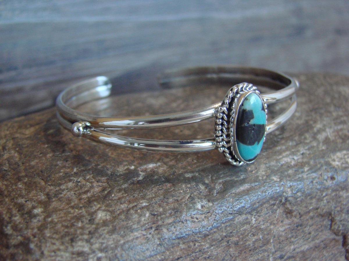 Native American Sterling Silver Turquoise Bracelet by Begay