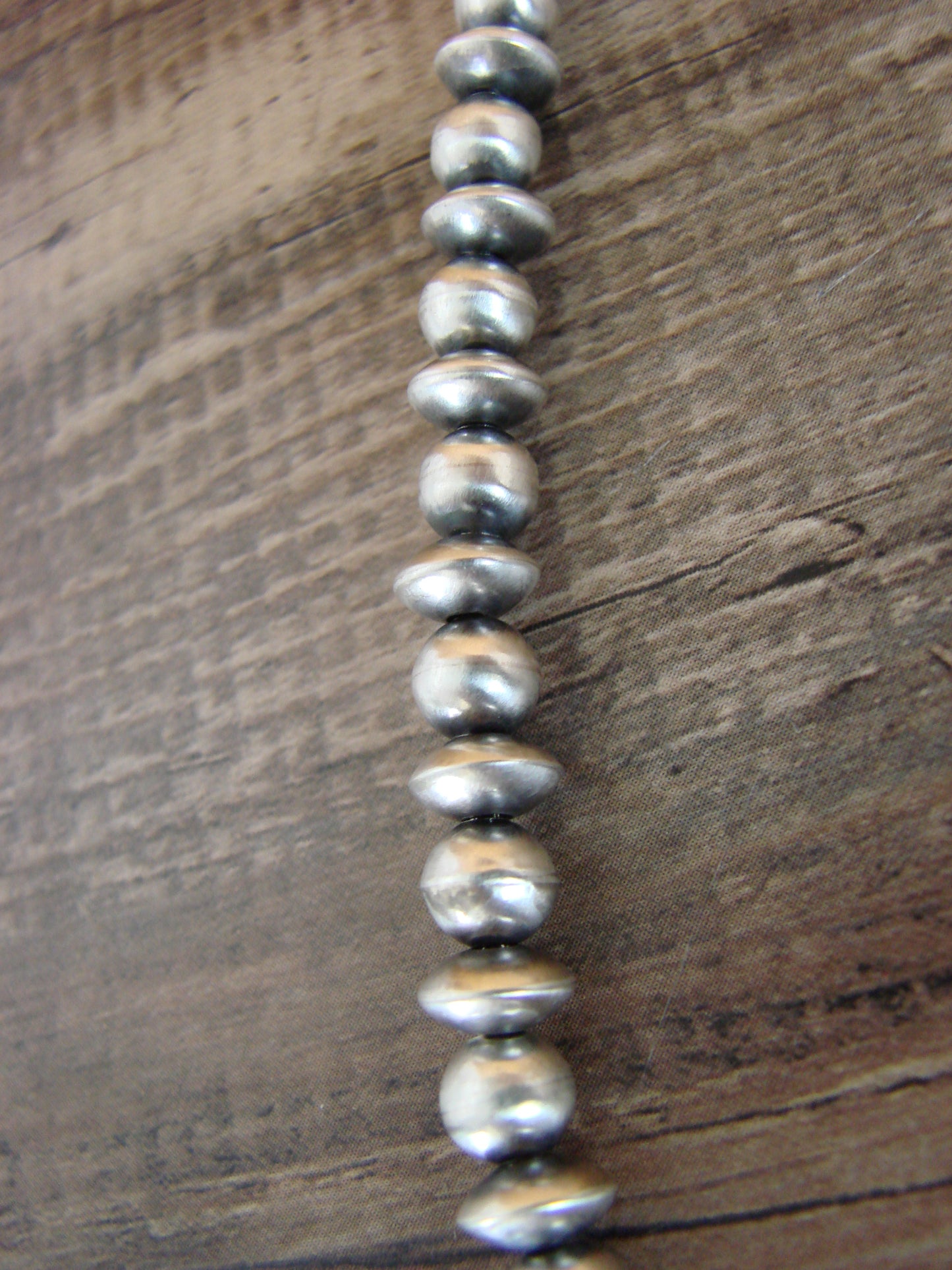 Native American Sterling Silver Navajo Pearl 22" Necklace by Halwood