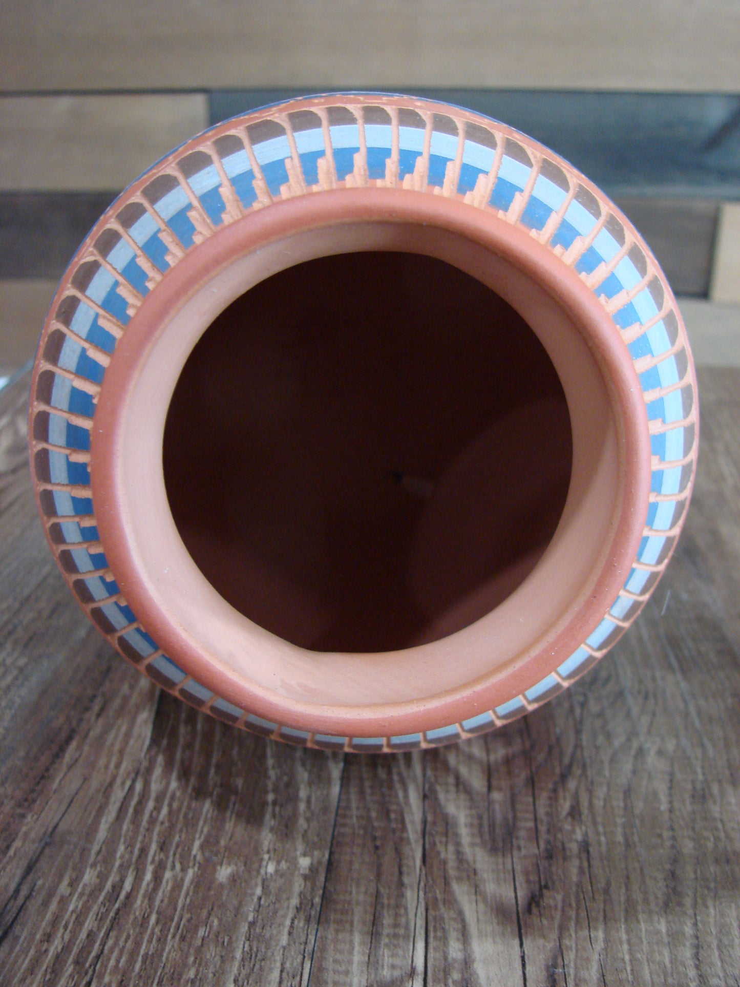 Native American Navajo Hand Etched & Painted Ginger Jar Pottery - Gilmore