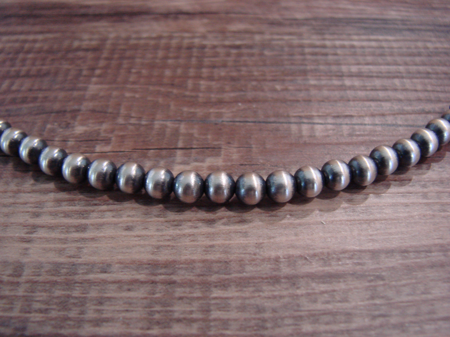 Native American Sterling Silver 24" Navajo Pearl Necklace by I. John