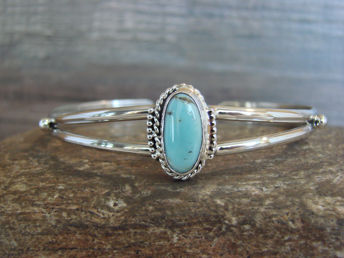 Native American Sterling Silver Turquoise Bracelet by Begay