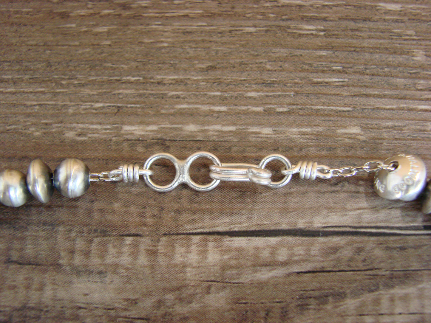 Native American Sterling Silver Navajo Pearl 22" Necklace by Halwood