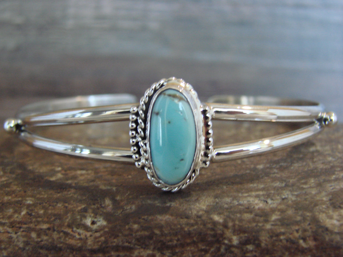 Native American Sterling Silver Turquoise Bracelet by Begay