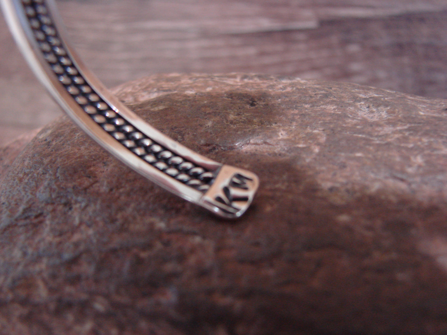 Native American Sterling Silver & Turquoise Arrow Bracelet - Benally