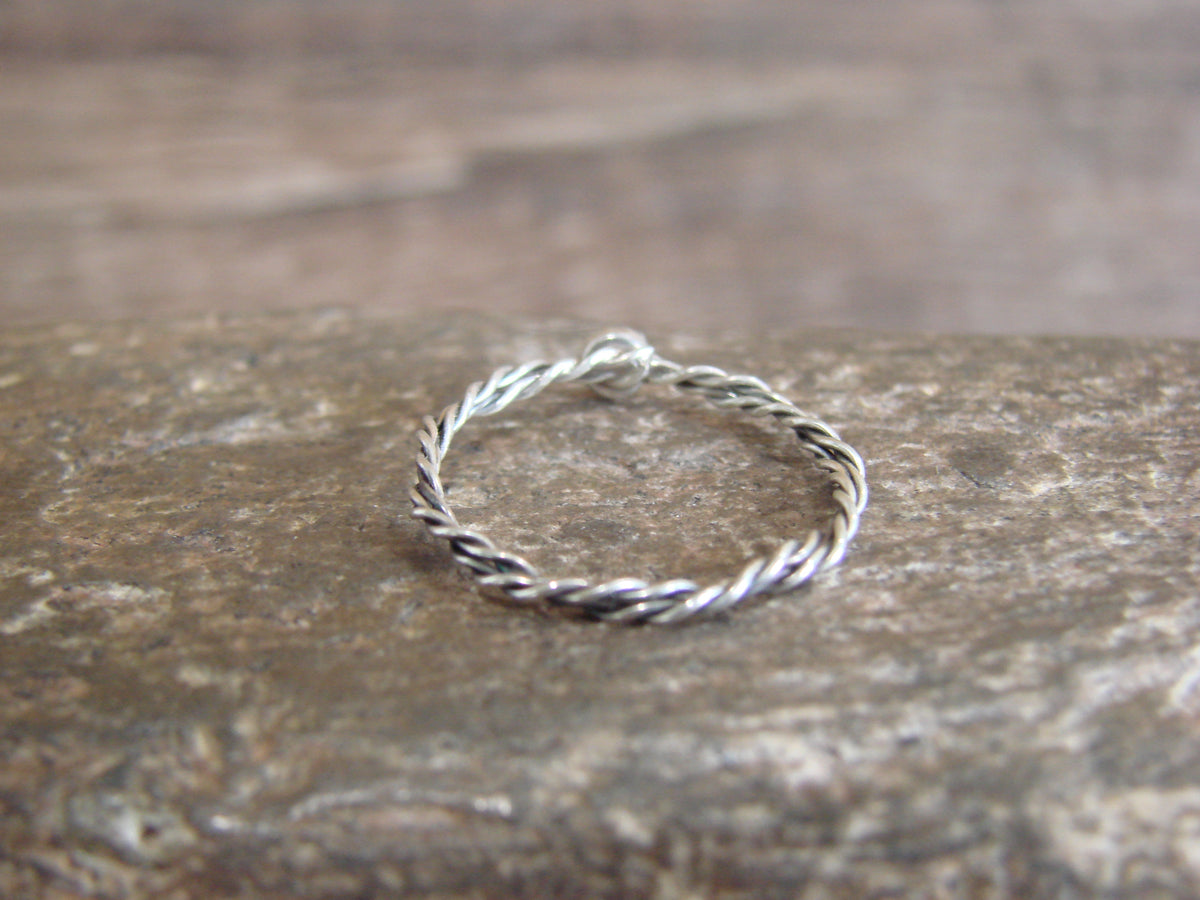 Native American Sterling Silver Pink Shell Ring Size 5 - Bitsie
