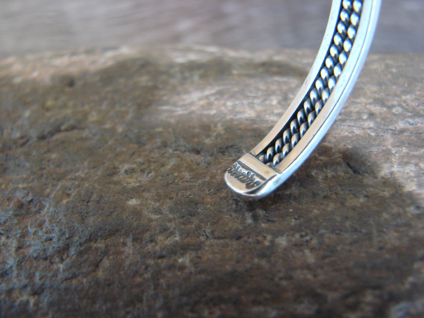 Native American Sterling Silver & Turquoise Arrow Bracelet - Benally