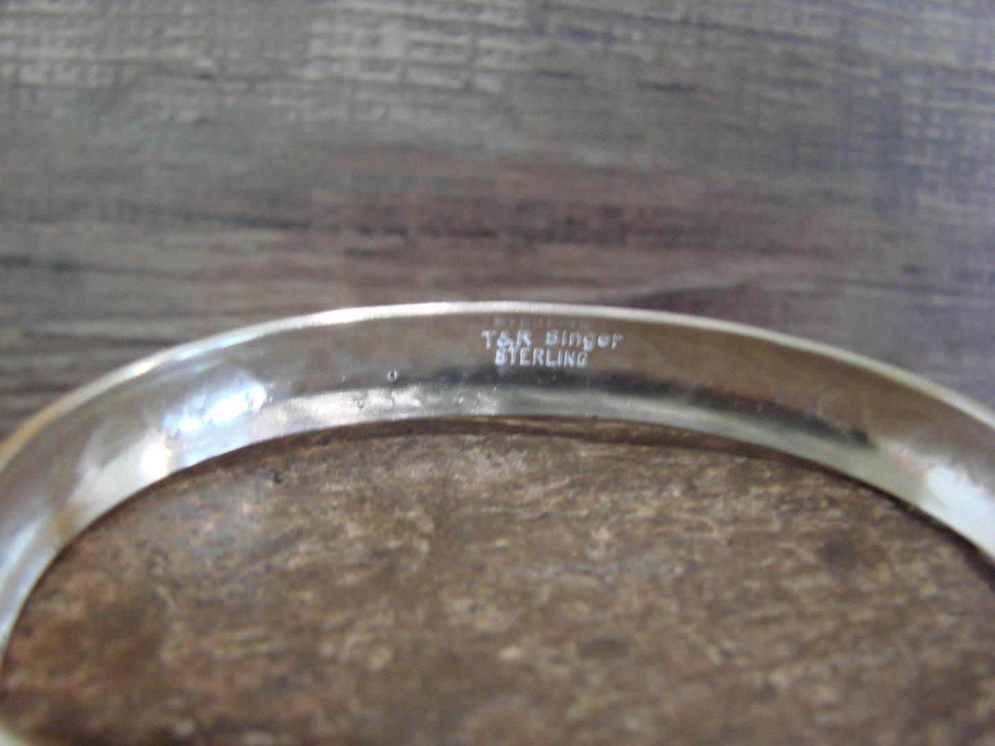 Native American Sterling Silver 3/8" Petroglyph Bracelet by Singer