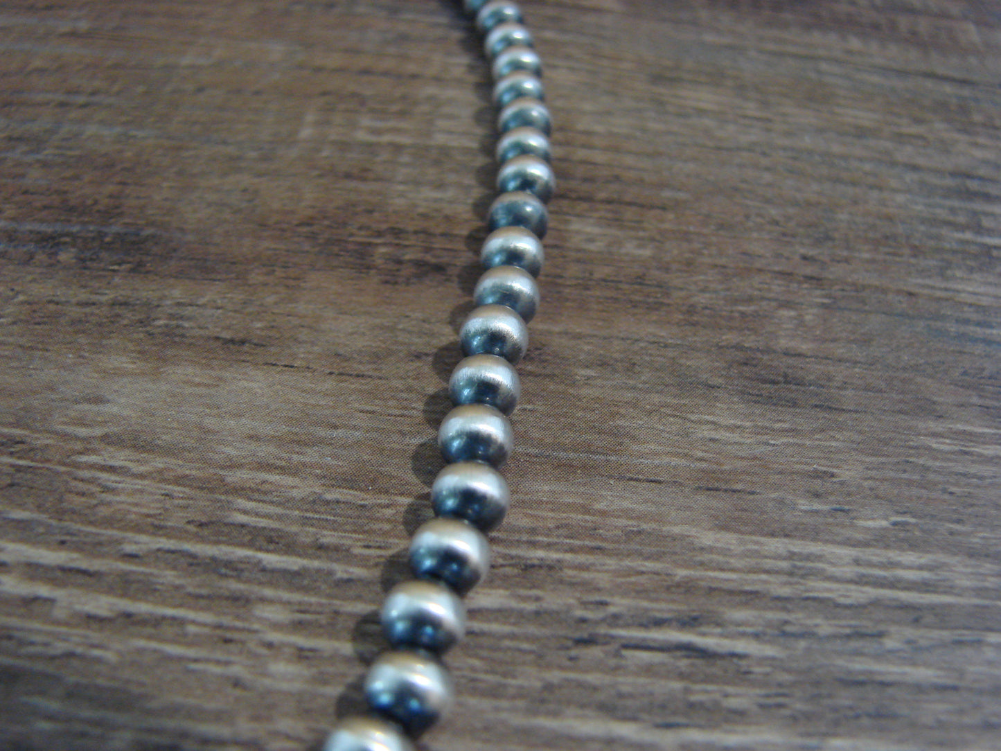 Native American Hand Strung 22" Round Navajo Pearl Necklace - I. John