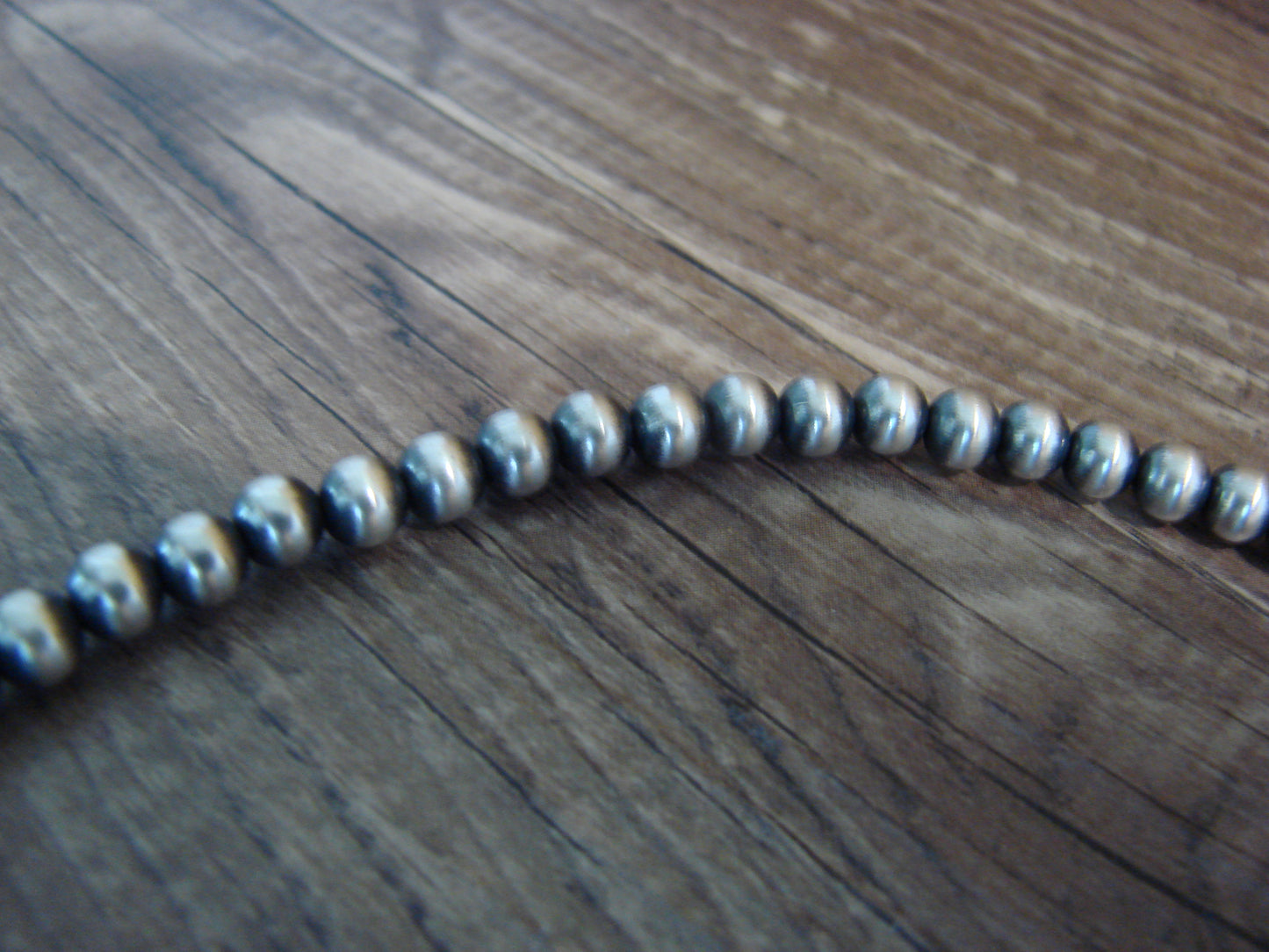 Native American Hand Strung 22" Round Navajo Pearl Necklace - I. John