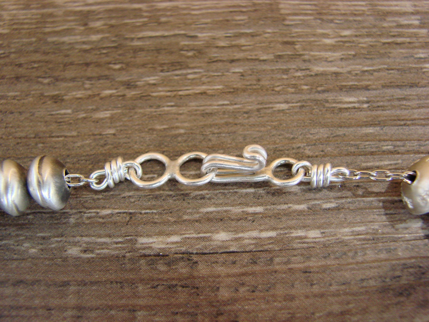 Native American Sterling Silver Navajo Pearl 18" Necklace by Halwood