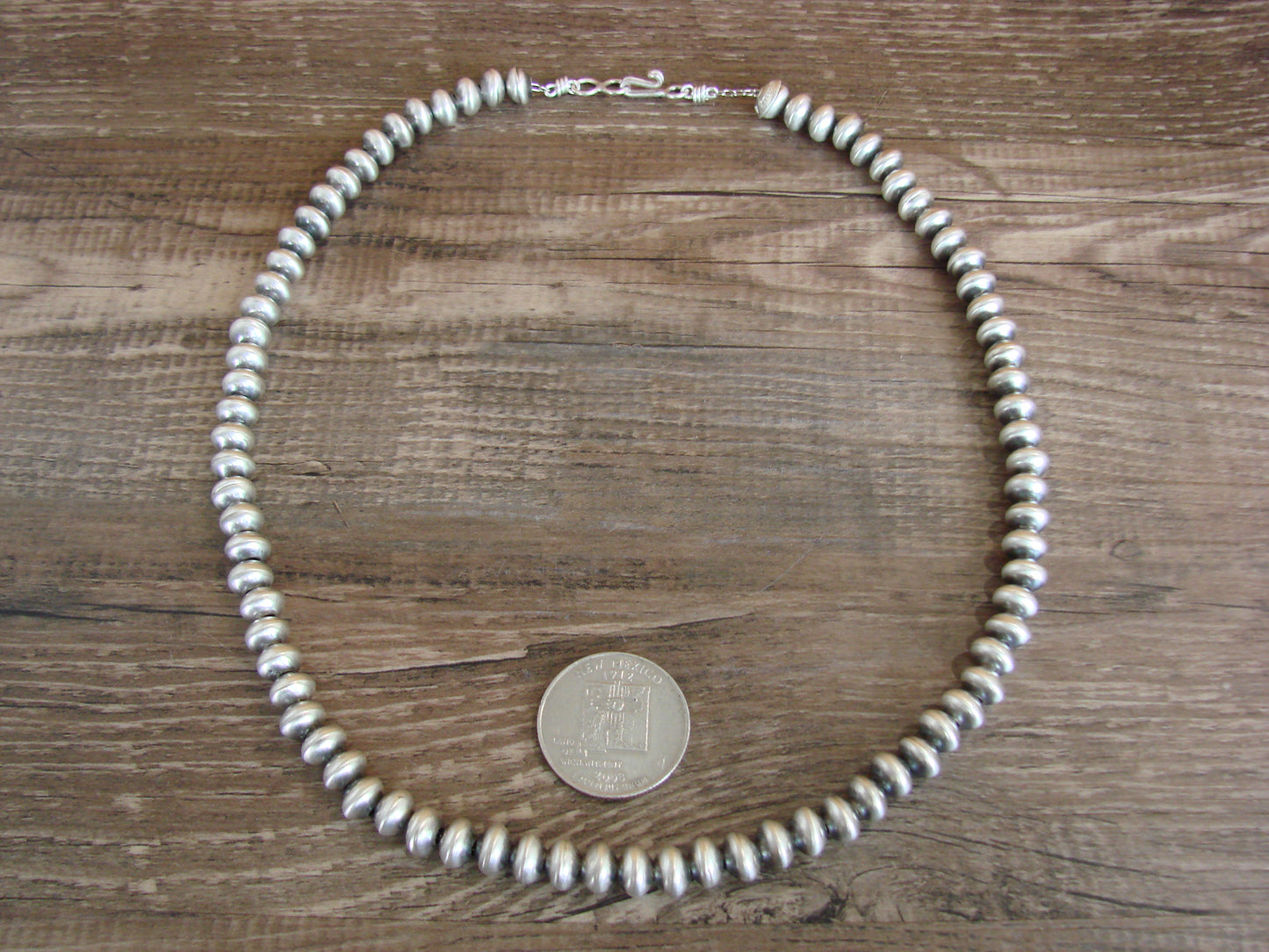 Native American Sterling Silver Navajo Pearl 18" Necklace by Halwood