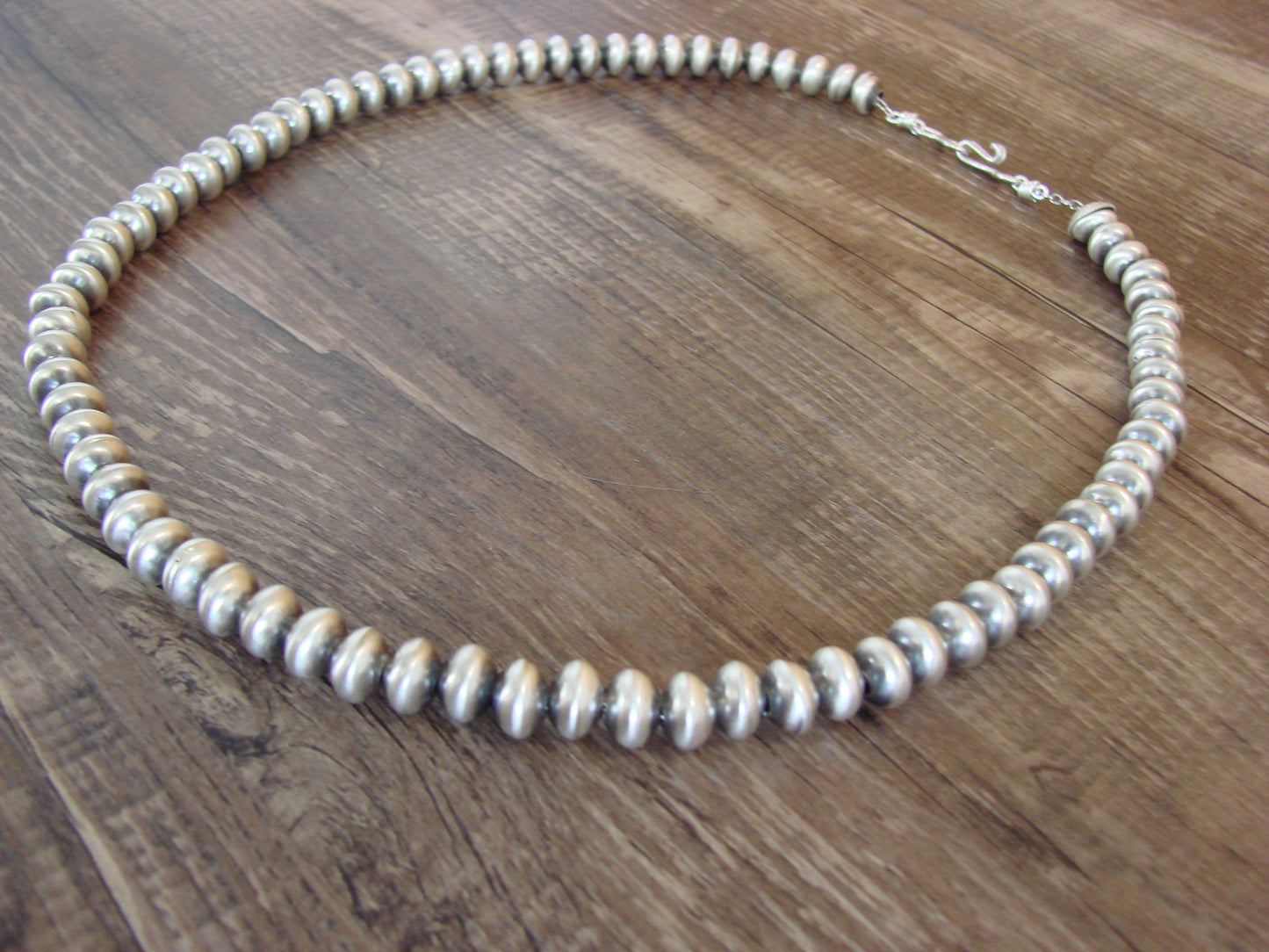 Native American Sterling Silver Navajo Pearl 18" Necklace by Halwood