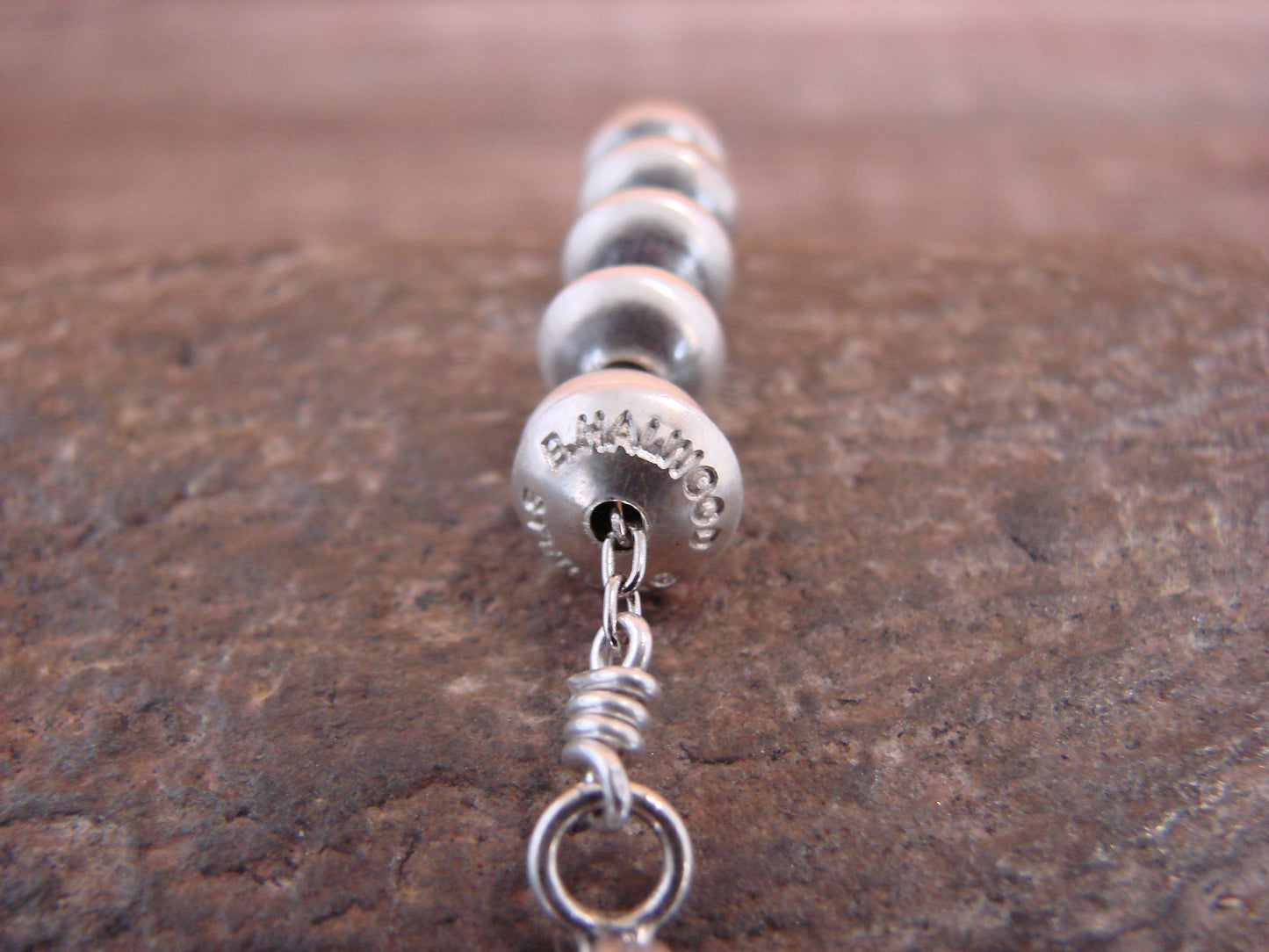 Native American Sterling Silver Navajo Pearl 18" Necklace by Halwood