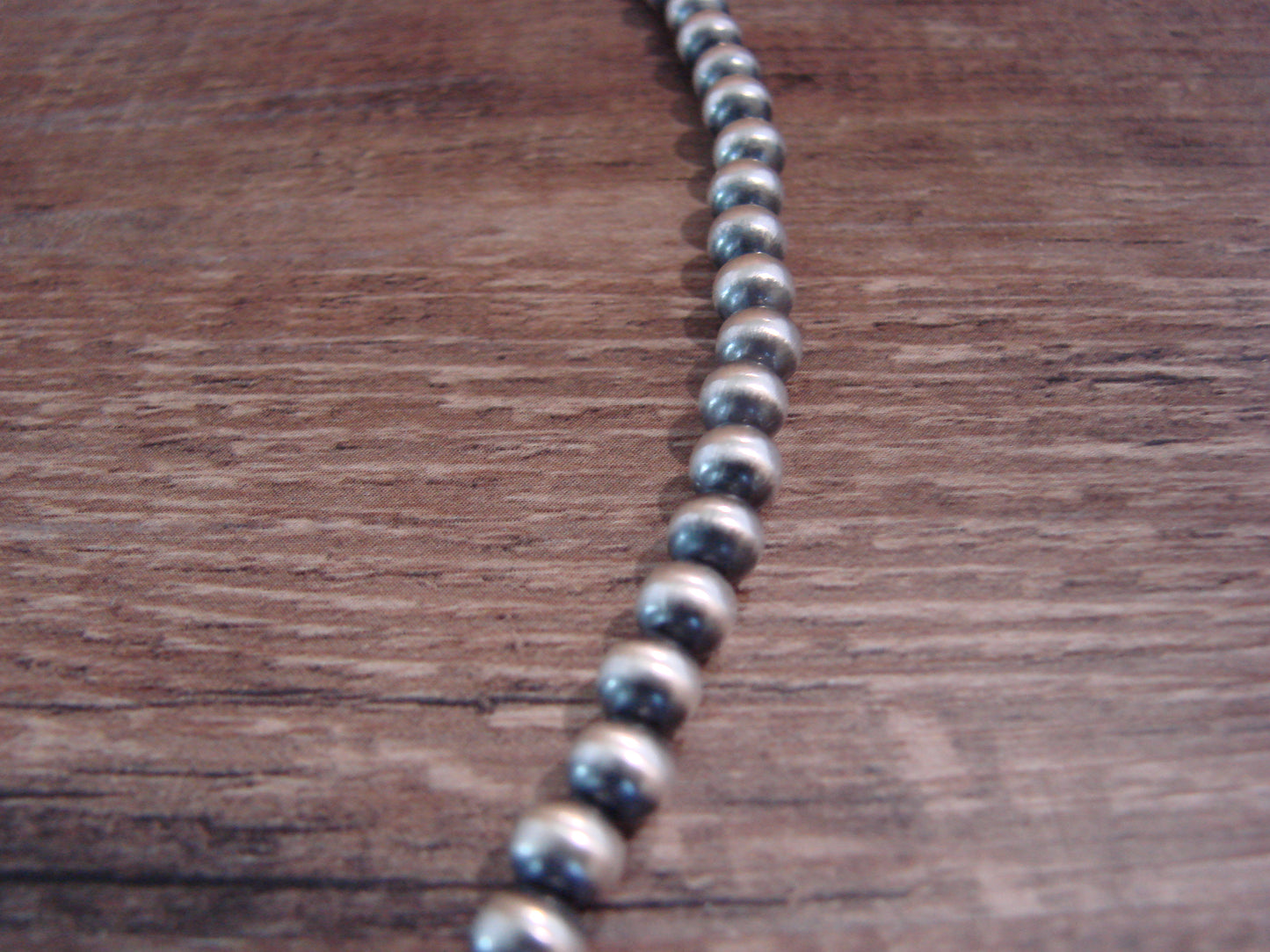 Native American Sterling Silver 20" Navajo Pearl Necklace by I. John