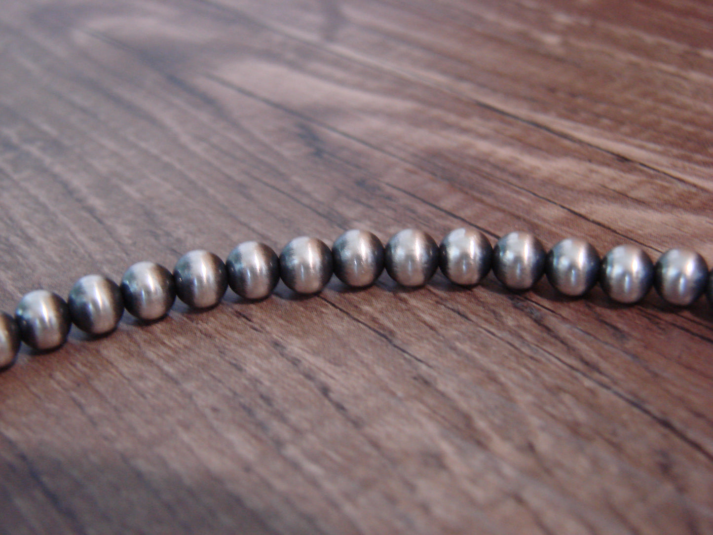 Native American Sterling Silver 20" Navajo Pearl Necklace by I. John