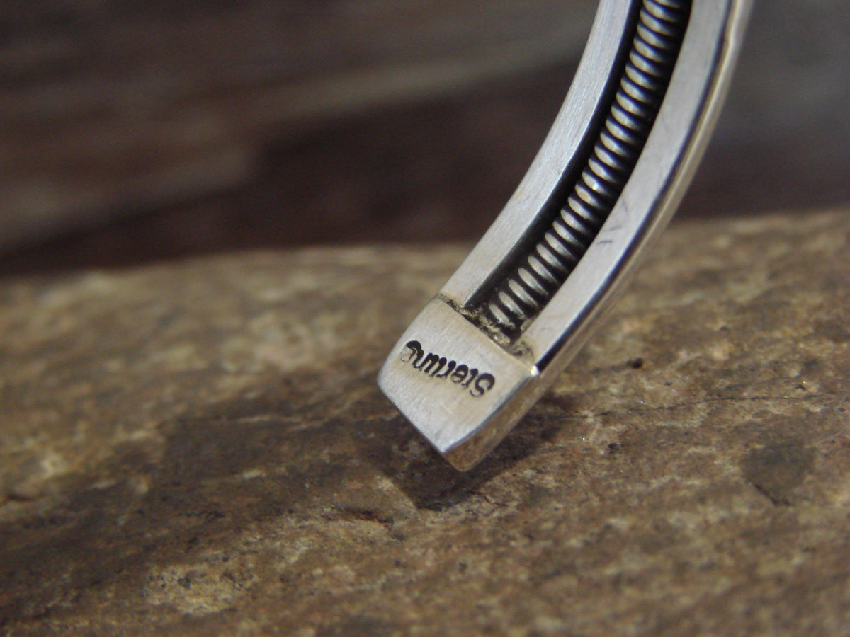 Native American Twisted Sterling Silver Bracelet Cuff by Tahe