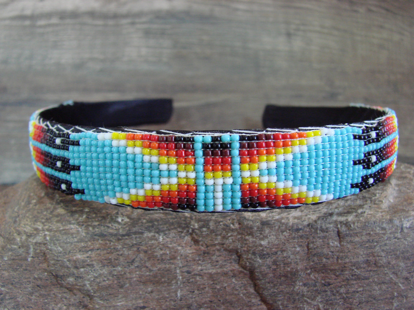 Navajo Indian Hand Beaded 7/8" Head Band by Cleveland