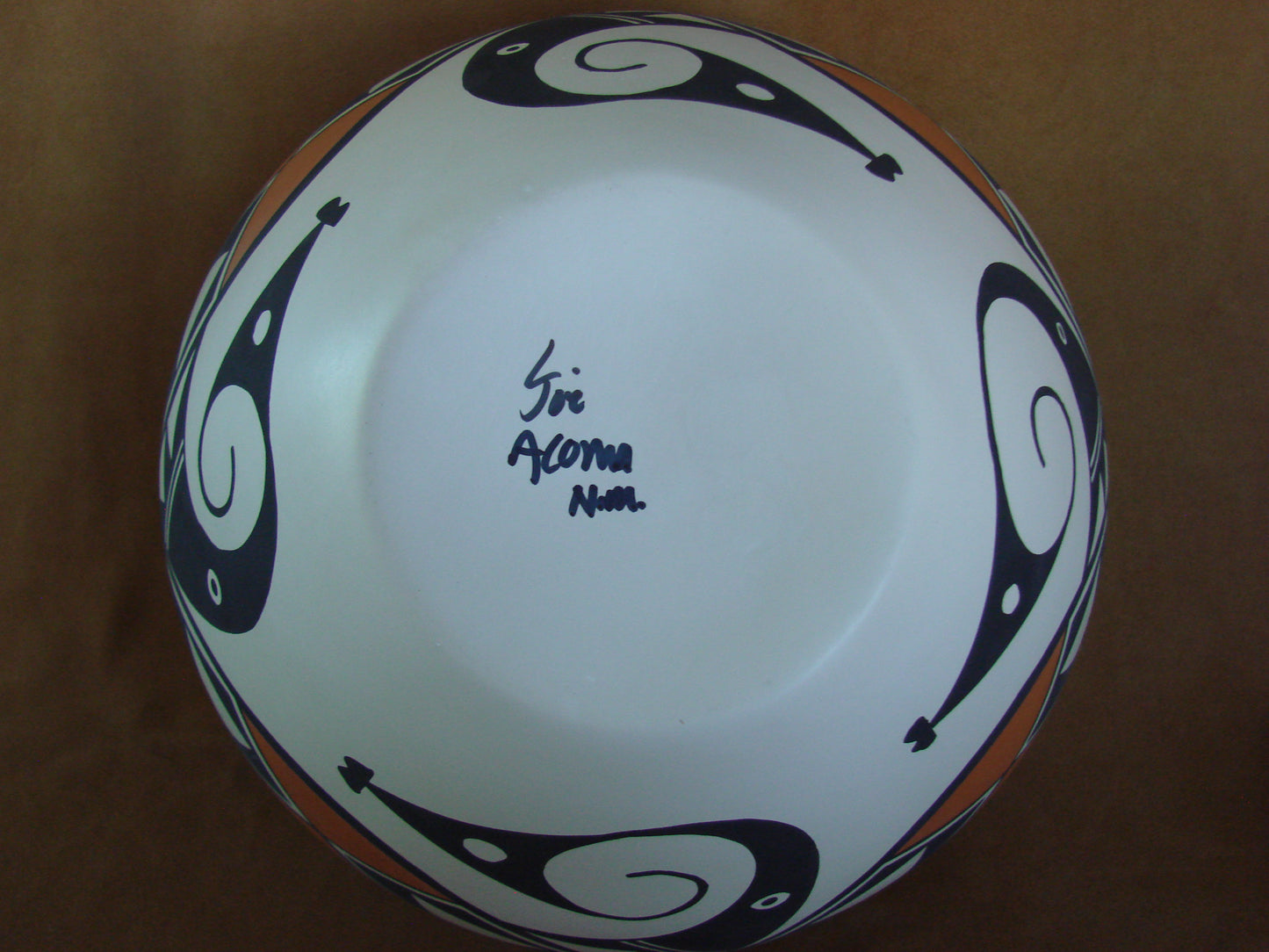 Large Acoma Pueblo Fine Line Hand Painted Pottery by Joe