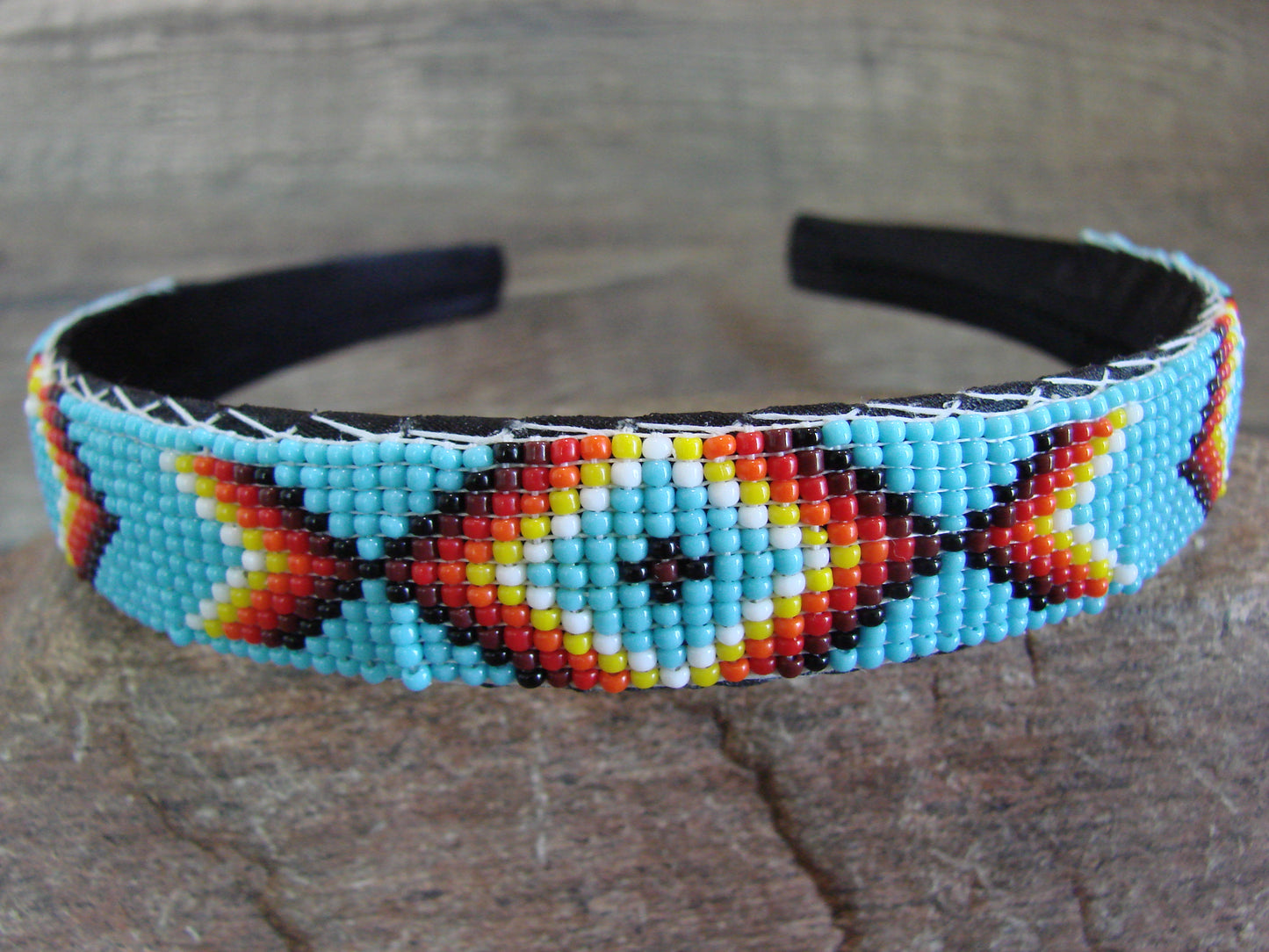 Navajo Indian Hand Beaded 7/8" Head Band by Cleveland