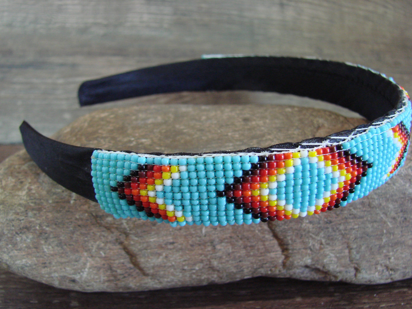 Navajo Indian Hand Beaded 7/8" Head Band by Cleveland