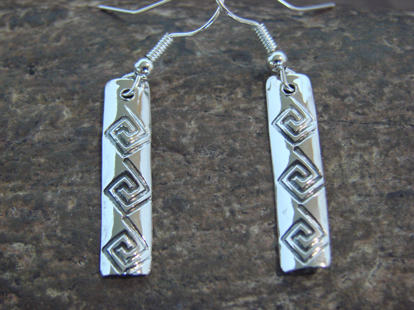 Native American Sterling Silver Dangle Earrings by Tahe