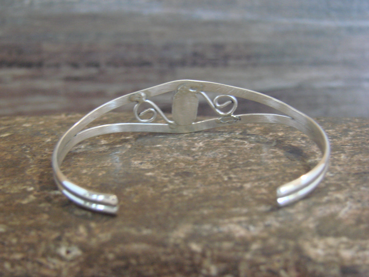 SMALL Navajo Baby / Child Sterling Silver Opal Bracelet by Lincoln