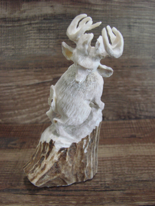 Native American Zuni Indian Hand Carved Deer Antler Fetish- Malie