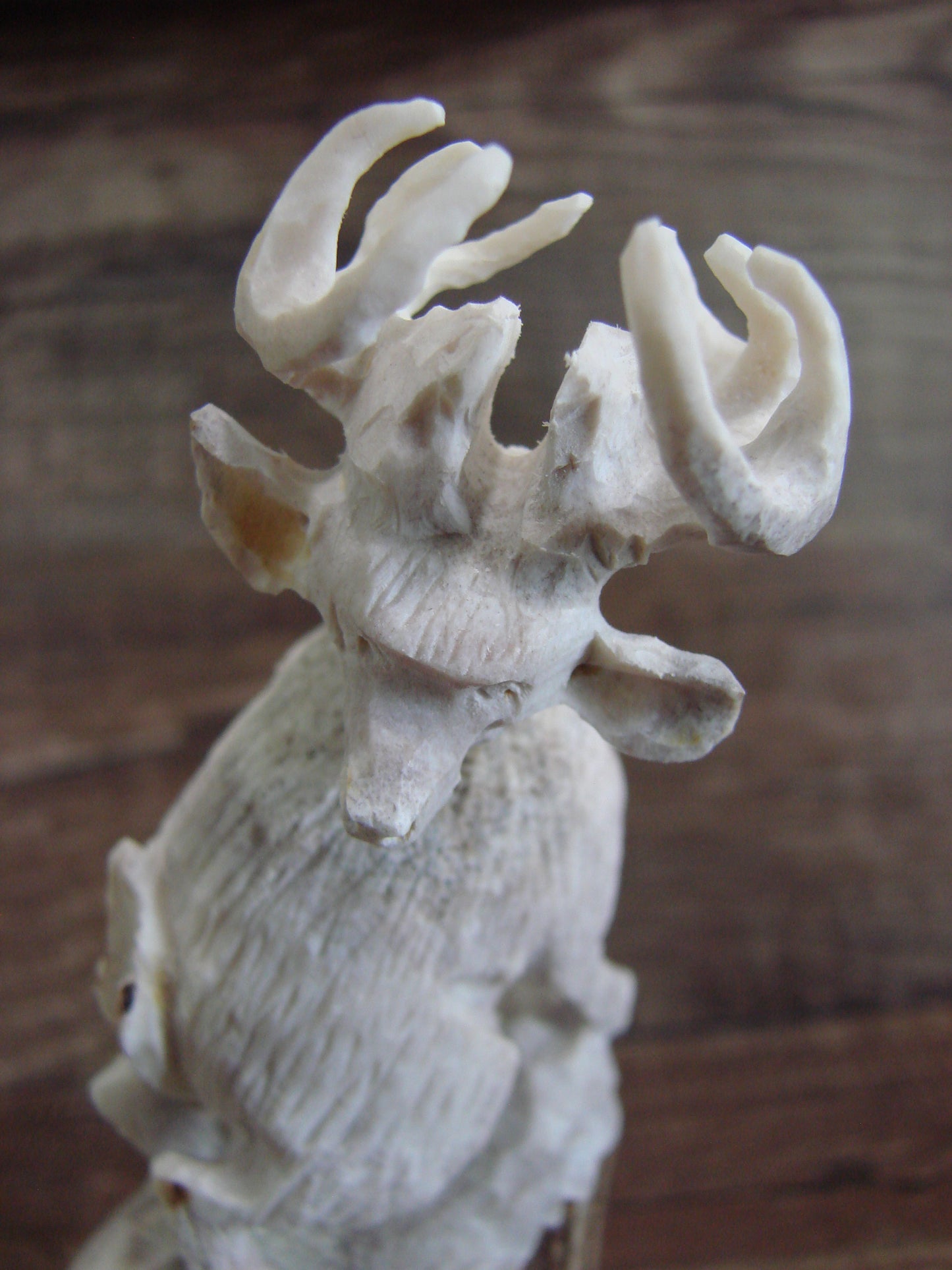 Native American Zuni Indian Hand Carved Deer Antler Fetish- Malie