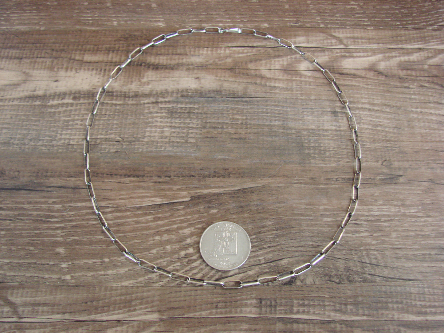 Native American Sterling Silver 18" Link Chain Link Necklace - Shurley