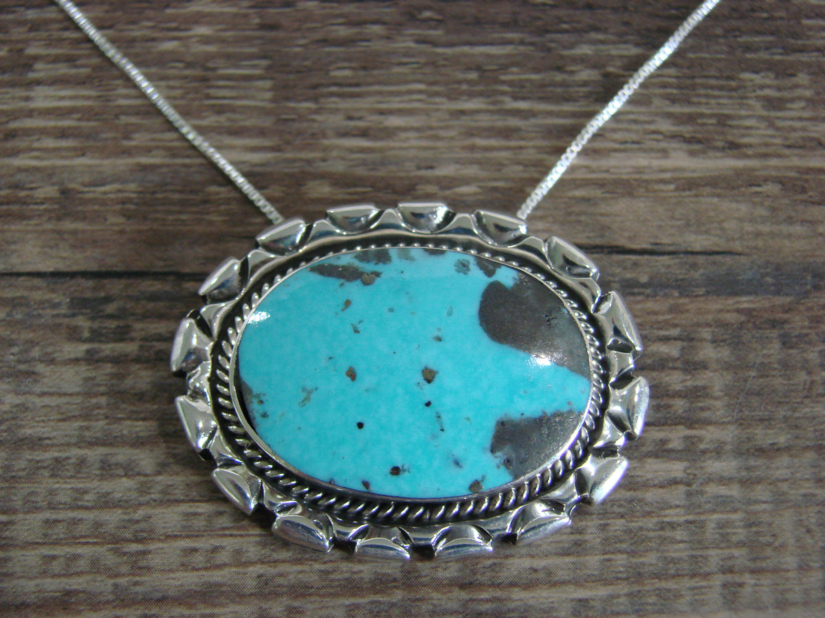 Native American Sterling Silver & Turquoise Necklace by Begay