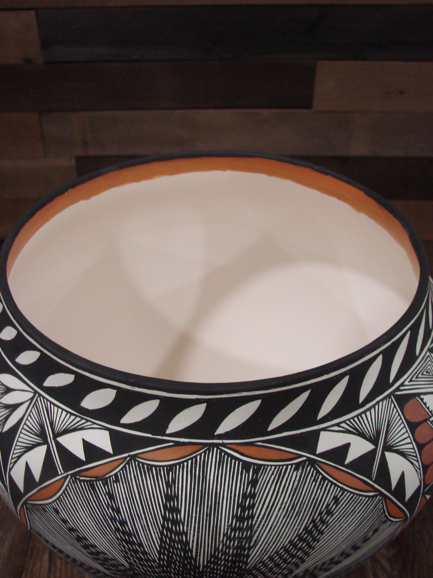 Native American Acoma Fine Line Hand Painted Pottery by R. Trujillo