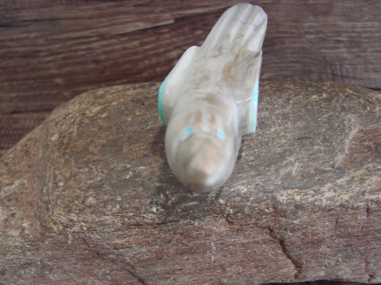 Native American Zuni Indian Stone Marble Bird Fetish by Leekya