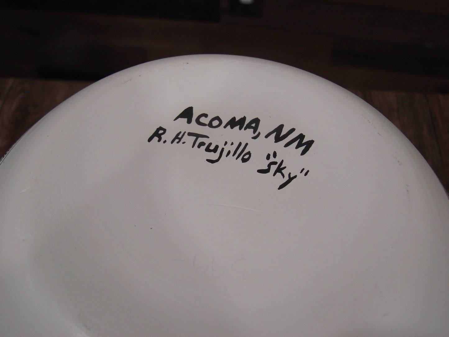 Native American Acoma Fine Line Hand Painted Pottery by R. Trujillo