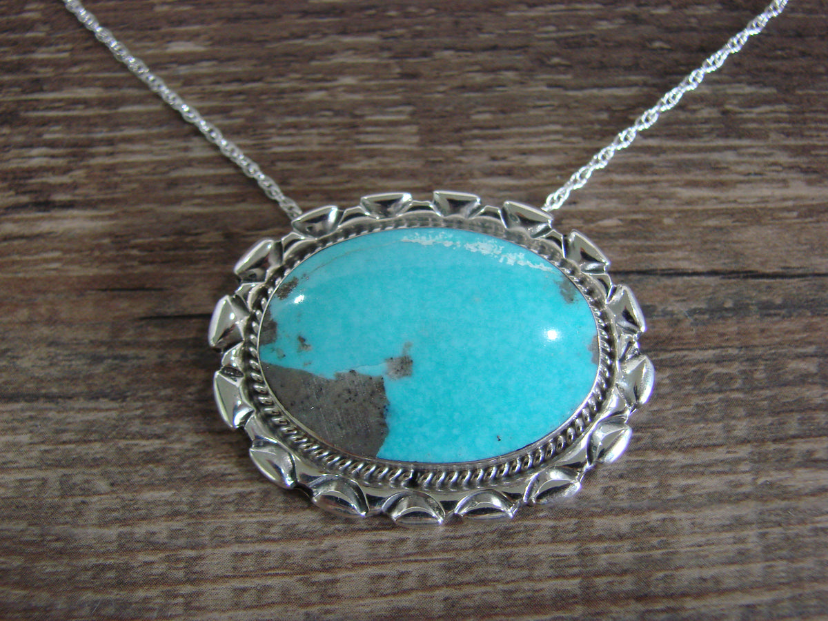 Native American Sterling Silver & Turquoise Necklace by Begay